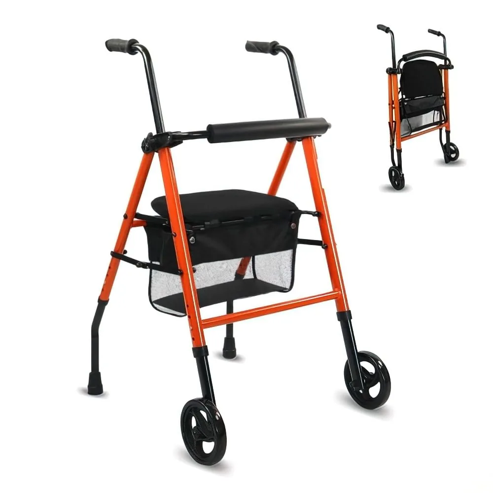 Mobiclinic Nerón, andador plegable de 2 ruedas con asiento y respaldo