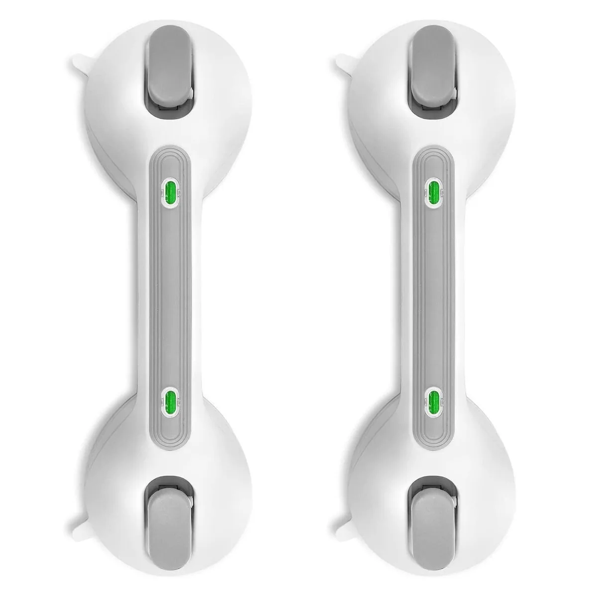 Newthinking Barra de apoyo con ventosa, 30 cm, pack de 2 con indicador de seguridad
