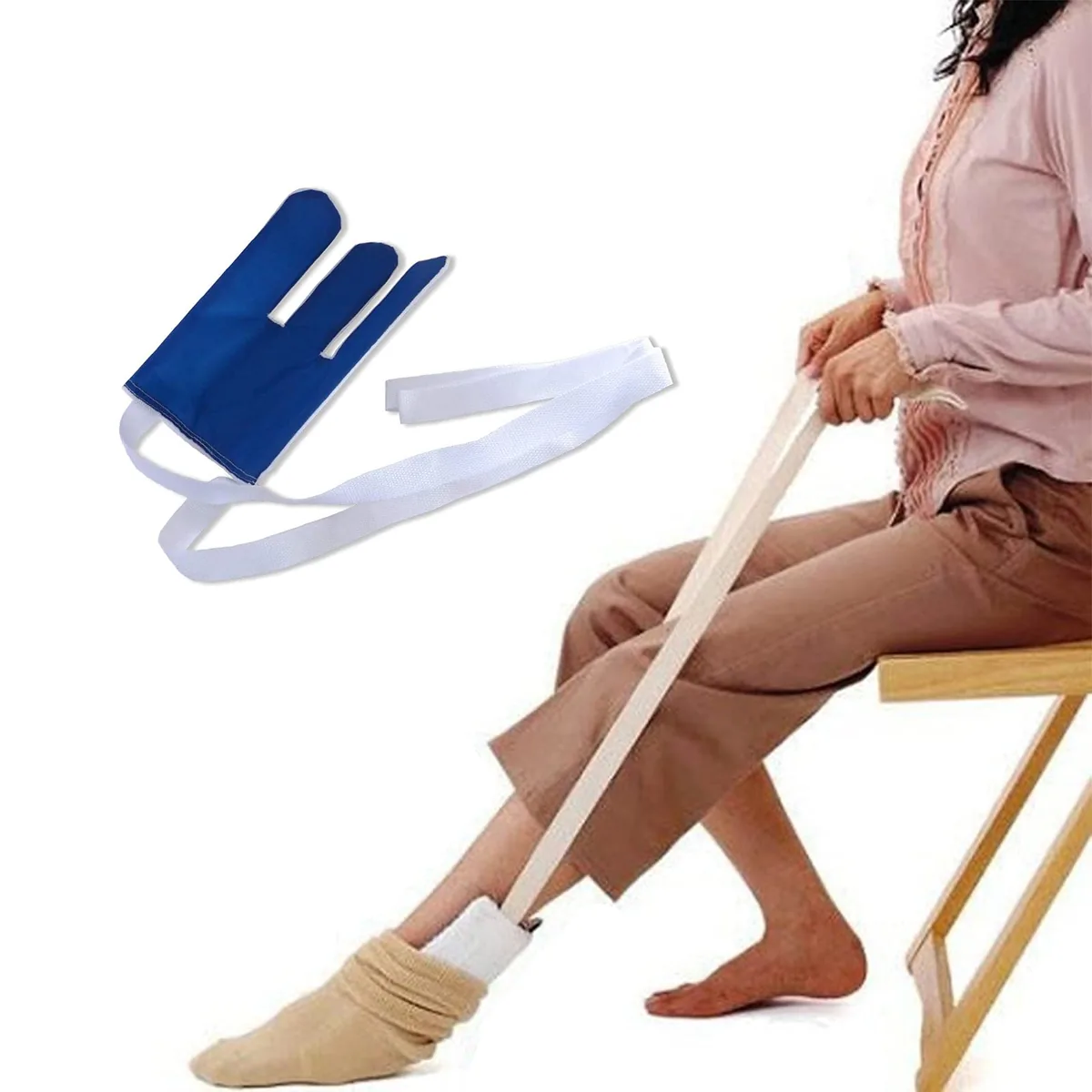 BeBaBeBa Ayuda de tela para calcetines, apto para ambas manos