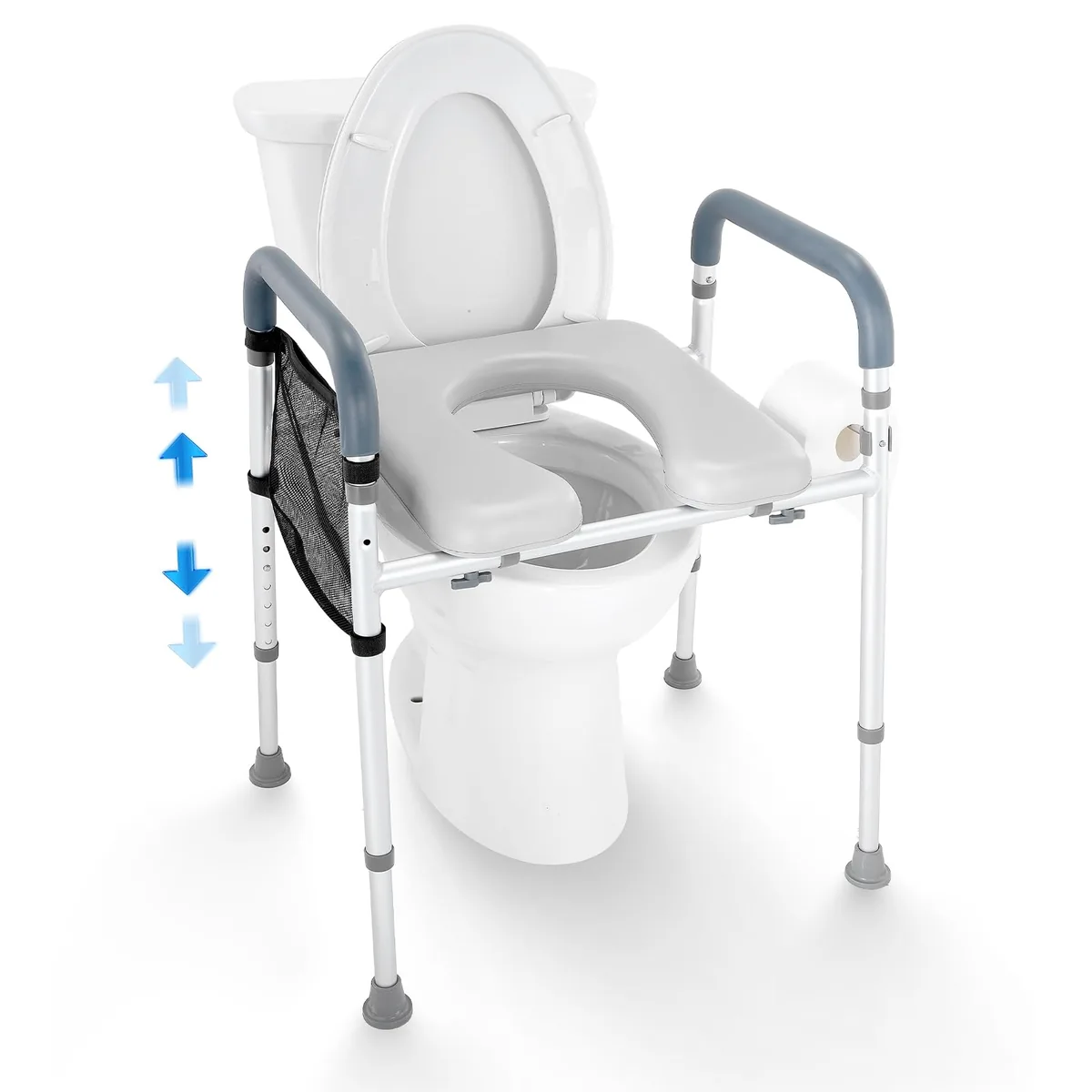 VEVOR Elevador de WC con apoyo al suelo, 7 alturas, 158,7 kg