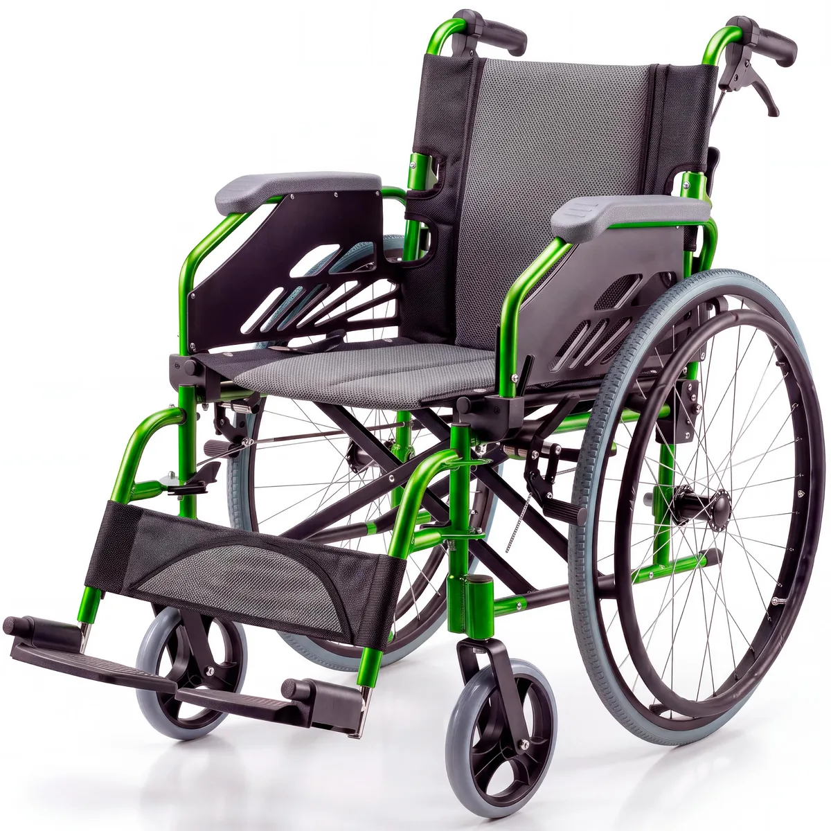 Mobiclinic Bolonia, silla de ruedas de aluminio con respaldo partido